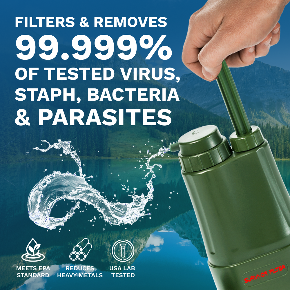 SURVIVOR FILTER PRO™ Portable Water Filter Pump