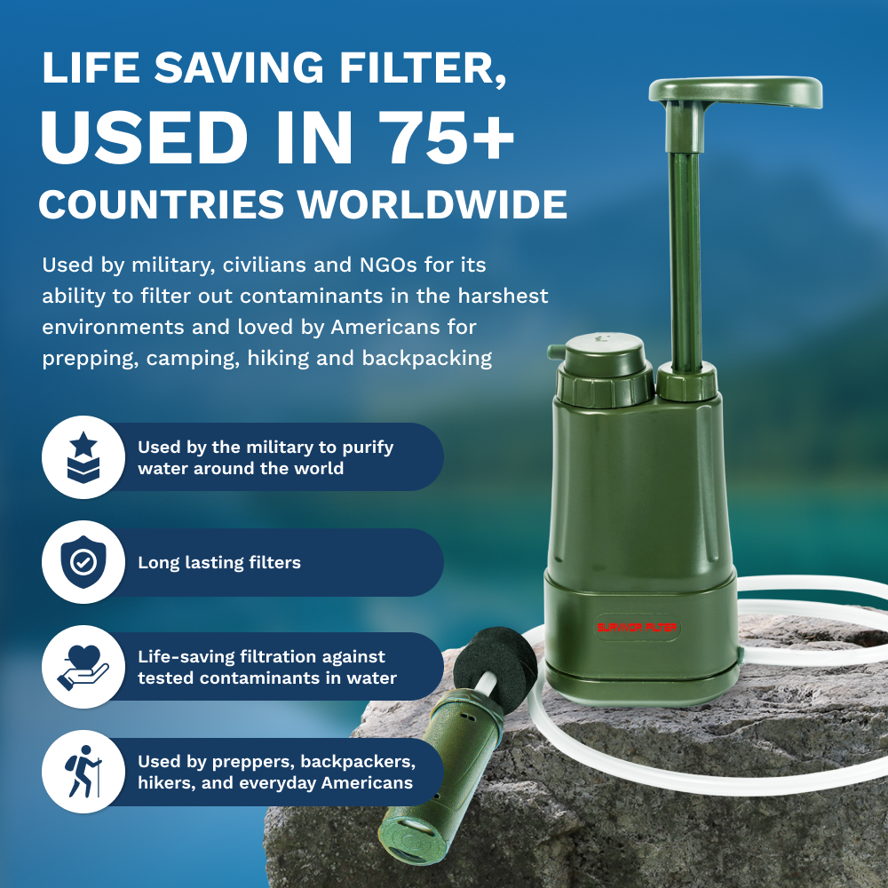 SURVIVOR FILTER PRO™ Portable Water Filter Pump