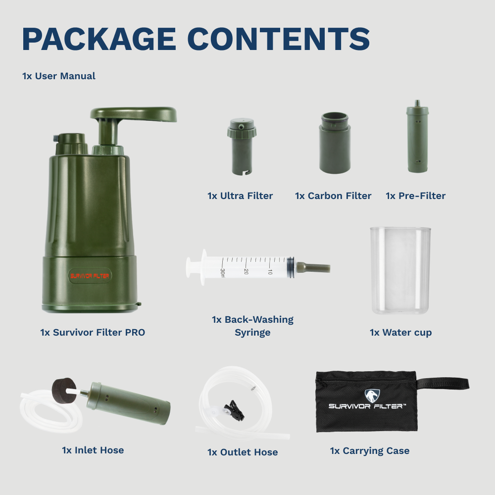 SURVIVOR FILTER PRO™ Portable Water Filter Pump