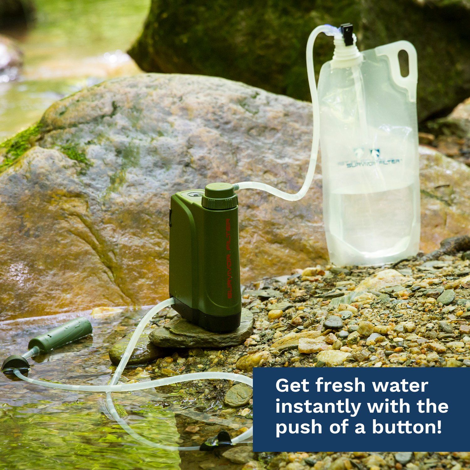 PRO X Electric Water Filter and Manual Backup Kit - Survivor Filter