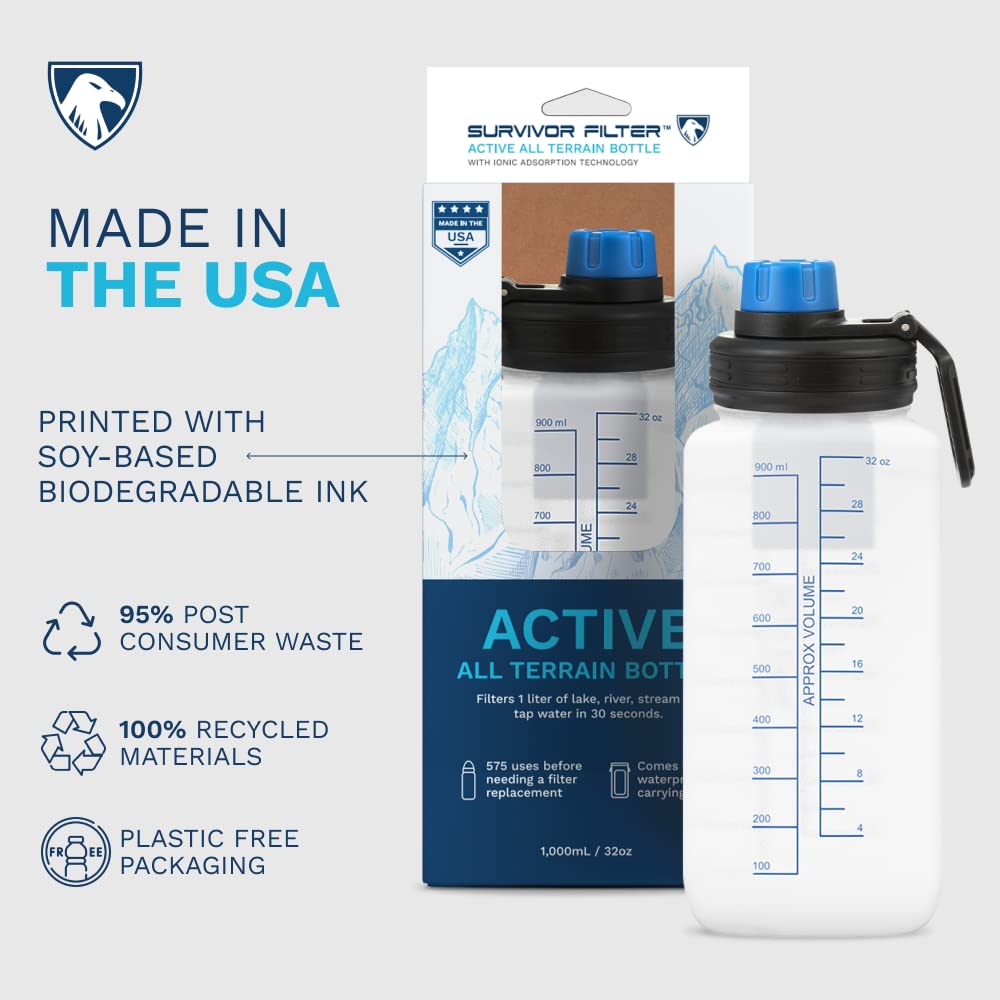 SURVIVOR FILTER™ Active All Terrain Filtration Bottle &amp; Carrier System