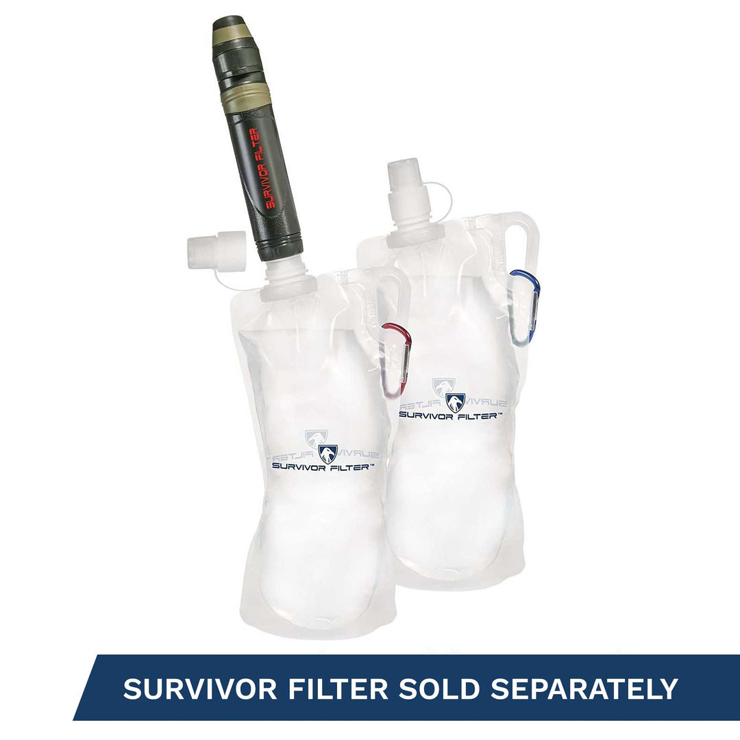 SURVIVOR CANTEENS™ Collapsible 33 Oz. 2-Pack